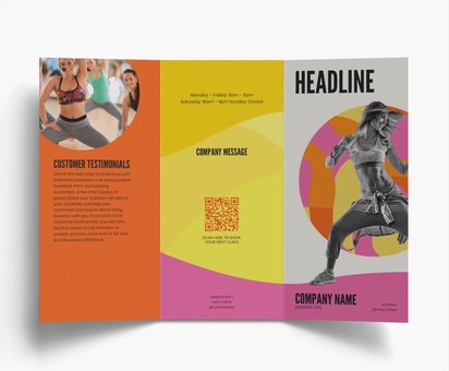Design Preview for Design Gallery: Dance Fitness Folded Leaflets, Tri-fold DL (99 x 210 mm)