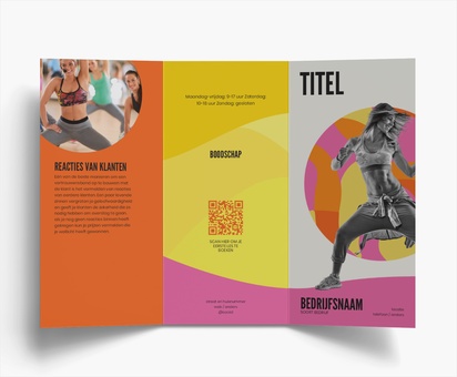 Voorvertoning ontwerp voor Ontwerpgalerij: Dance fitness Folders, Drieluik DL (99 x 210 mm)