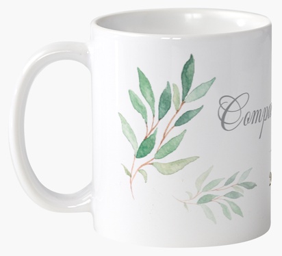 Design Preview for Florals & Greenery Custom Mugs Templates, Wrap-around