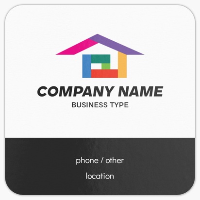 Design Preview for Electricians Rounded Corner Business Cards Templates, Square (2.5" x 2.5")
