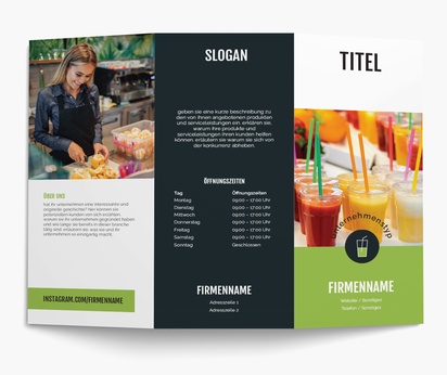 Designvorschau für Speisekarten-Designs und Getränkekarten-Vorlagen, Wickelfalz