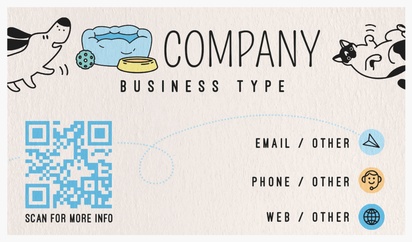 Design Preview for Design Gallery: Animals & Pet Care Natural Textured Business Cards