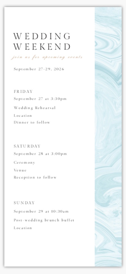 Design Preview for Design Gallery: Nautical Wedding Programs, 4” x 8”