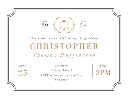 Design Preview for Design Gallery: Graduation Invitations and Announcements, Flat 10.7 x 13.9 cm