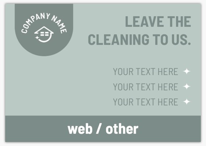 Design Preview for Design Gallery: Cleaning Services Plastic Signs, A0 (841 x 1189 mm)