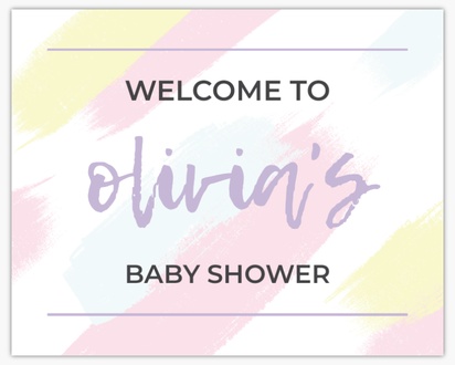 A pastel colors baby white gray design for Baby Shower