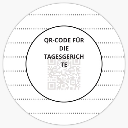 Designvorschau für Designgalerie: QR-Code-Aufkleber Modern & Einfach, 7 x 7 cm Rund
