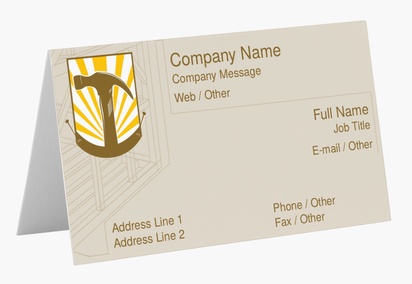 Design Preview for Design Gallery: Handyman Folded Business Cards