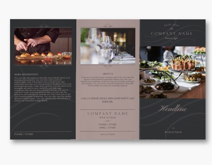 Design Preview for Design Gallery: Gourmet & Fine Food Custom Brochures, 8.5" x 14" Tri-fold