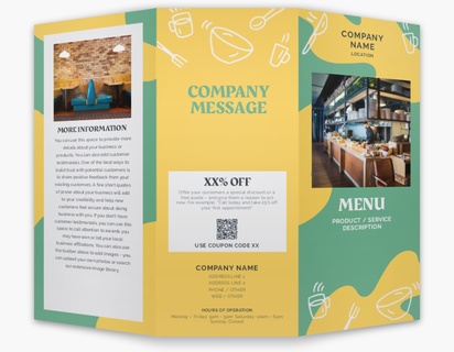 Design Preview for Design Gallery: Food Service Custom Brochures, 8.5" x 11" Tri-fold