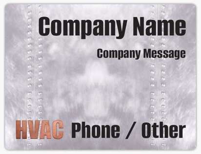 Design Preview for Heating, Ventilation & Air Conditioning - HVAC Car Magnets Templates, 8.7" x 11.5"