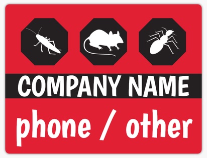 Design Preview for Pest Control Car Magnets Templates, 8.7" x 11.5"