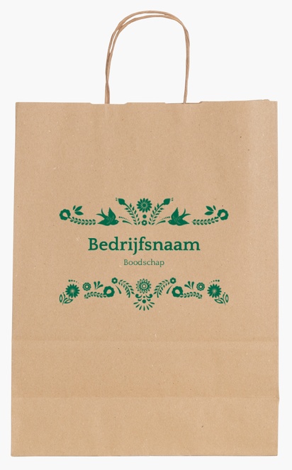 Voorvertoning ontwerp voor Ontwerpgalerij: Culinair Effen kleur papieren tassen, M (26 x 11 x 34.5 cm)