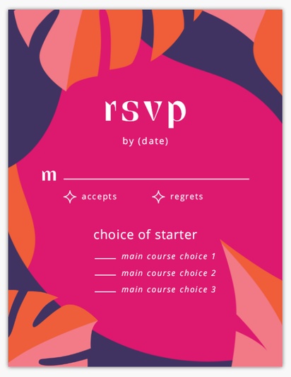 Design Preview for Design Gallery: Bold RSVP Cards, 13.9 x 10.7 cm