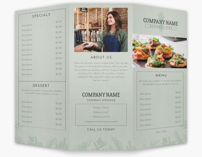 A restaurant menu gray design with 2 uploads