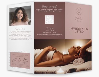 Un Masajes y reflexología belleza diseño rosa marrón para Elegante con 3 imágenes