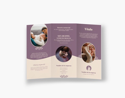 Vista previa del diseño de Galería de diseños de folletos plegados para embarazo y parto, Tríptico DL (99 x 210 mm)