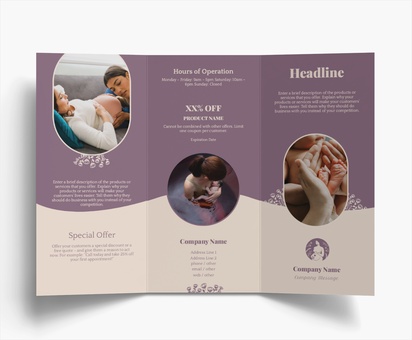 Design Preview for Design Gallery: Pregnancy & Childbirth Folded Leaflets, Tri-fold DL (99 x 210 mm)