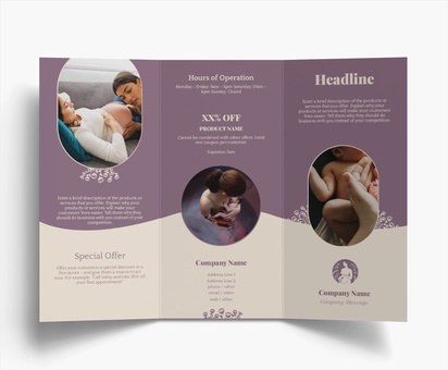 Design Preview for Design Gallery: Pregnancy & Childbirth Folded Leaflets, Tri-fold DL (99 x 210 mm)