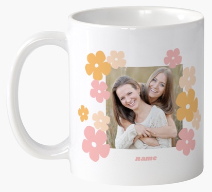 Design Preview for Design Gallery: Florals & Greenery Custom Mugs, Wrap-around