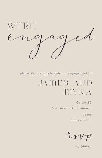 A were engaged engagement cream design for Traditional & Classic
