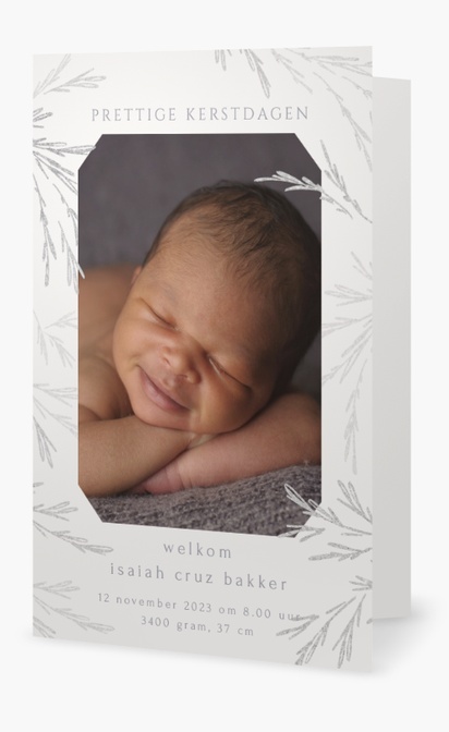 Voorvertoning ontwerp voor Ontwerpgalerij: Nieuwe baby Kerstkaart, 18.2 x 11.7 cm  Gevouwen