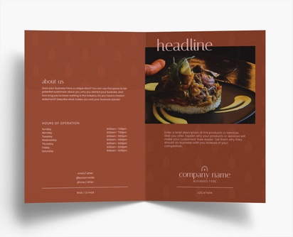 Design Preview for Design Gallery: Food Catering Folded Leaflets, Bi-fold A4 (210 x 297 mm)