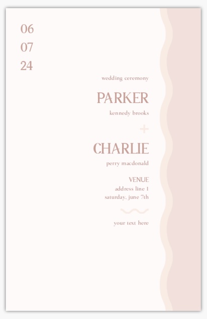 Design Preview for Destination Wedding Programs Templates, 6" x 9"