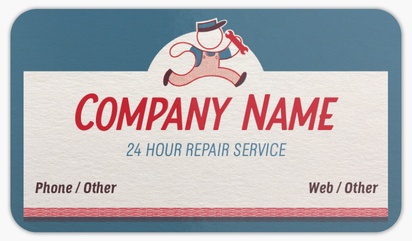 Design Preview for Plumbing Rounded Corner Business Cards Templates, Standard (3.5" x 2")