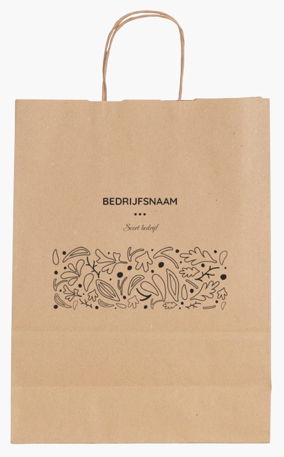 Voorvertoning ontwerp voor Ontwerpgalerij: Effen kleur papieren tassen, M (26 x 11 x 34.5 cm)