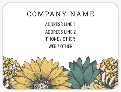 Design Preview for Design Gallery: Floral Product Labels, 10.2 x 7.6 cm Rounded Rectangle