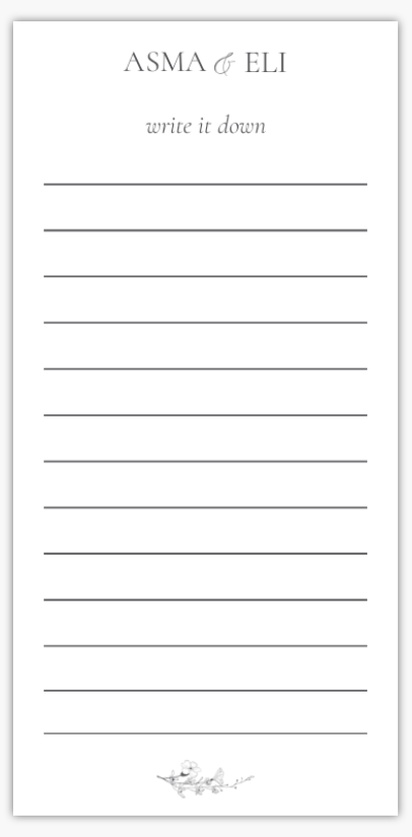 Design Preview for  Notepads Templates, 3.8" x 7.8"