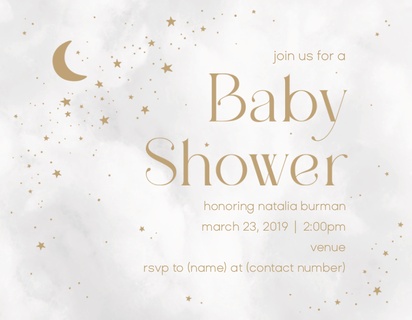 A baby shower celestial sky white design for Gender Neutral