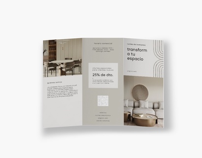Vista previa del diseño de Galería de diseños de folletos plegados para arquitectura, Tríptico DL (99 x 210 mm)