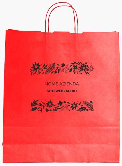 Anteprima design per Galleria di design: sacchetti di carta stampa monocolore per fiori e foglie, L (36 x 12 x 41 cm)