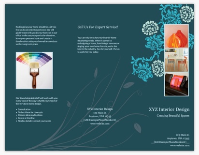 Design Preview for Design Gallery: Spas Menu Cards, Tri-Fold Menu