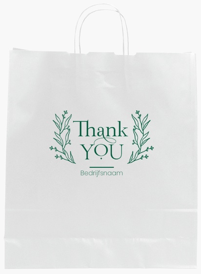 Voorvertoning ontwerp voor Ontwerpgalerij: Bloemen en planten Effen kleur papieren tassen, L (36 x 12 x 41 cm)