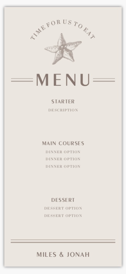 Design Preview for Design Gallery: Destination Dinner Menus