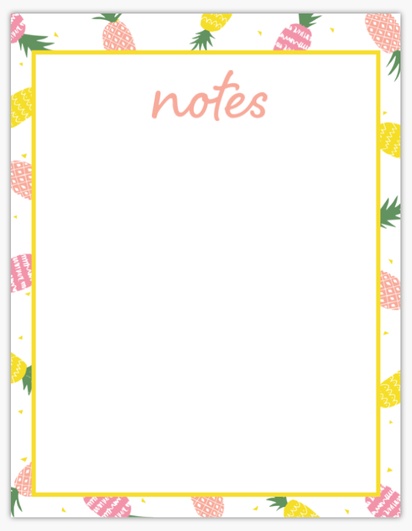 Design Preview for Organic Food Stores Notepads Templates, 8.5" x 11"
