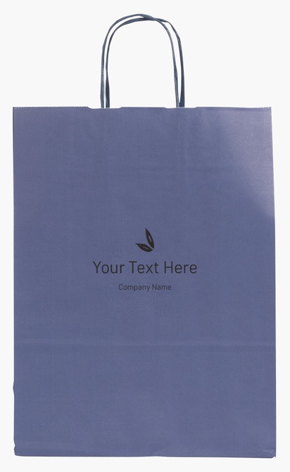 Design Preview for Design Gallery: Organic Food Stores Single-Colour Paper Bags, M (26 x 11 x 34.5 cm)