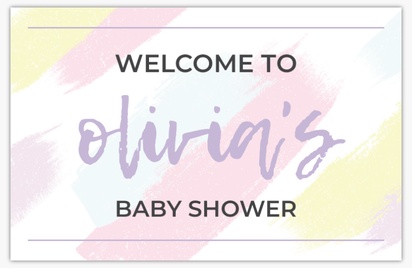 A baby shower pastel colors white purple design for Baby