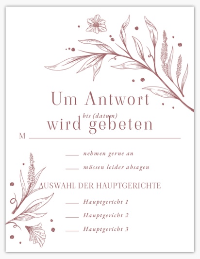 Designvorschau für Antwortkarten für die Hochzeit, 13.9 x 10.7 cm