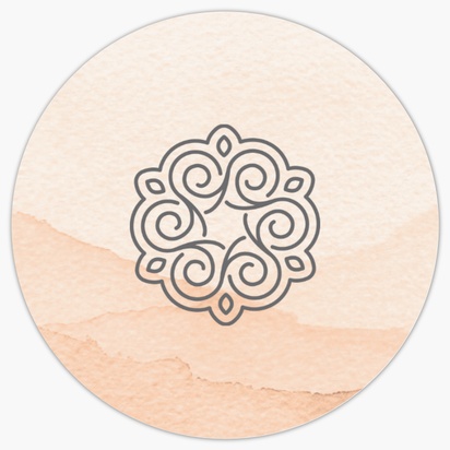 Design Preview for Design Gallery: Yoga & Pilates Product Labels on Sheets, Circle 3.8 x 3.8 cm