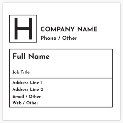 Design Preview for Design Gallery: art galleries Standard Business Cards, Square (65 x 65 mm)