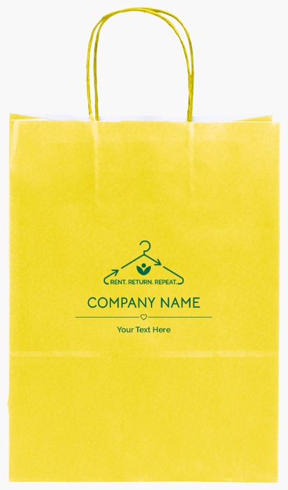 Design Preview for Design Gallery: Clothing Single-Colour Paper Bags, S (22 x 10 x 29 cm)