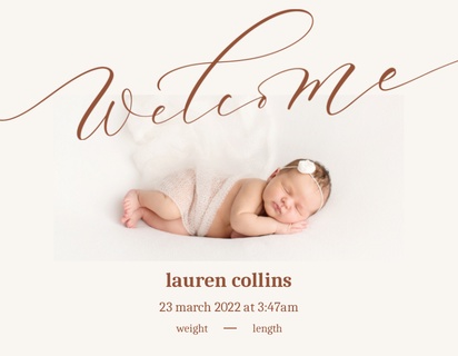 Design Preview for Design Gallery: Baby Invitations and Announcements, Flat 10.7 x 13.9 cm