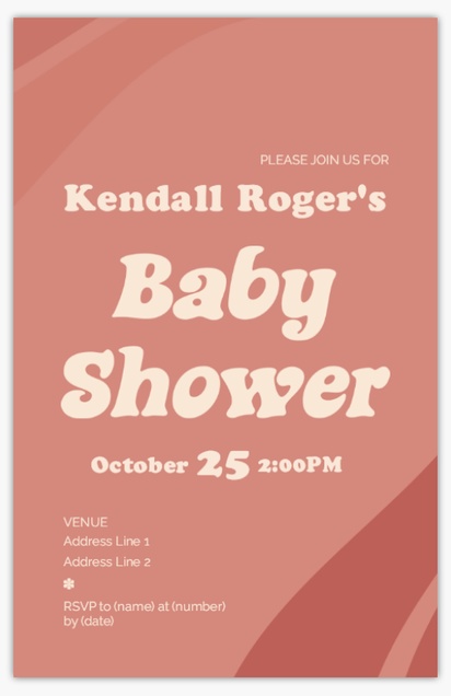 A baby baby shower pink cream design for Type