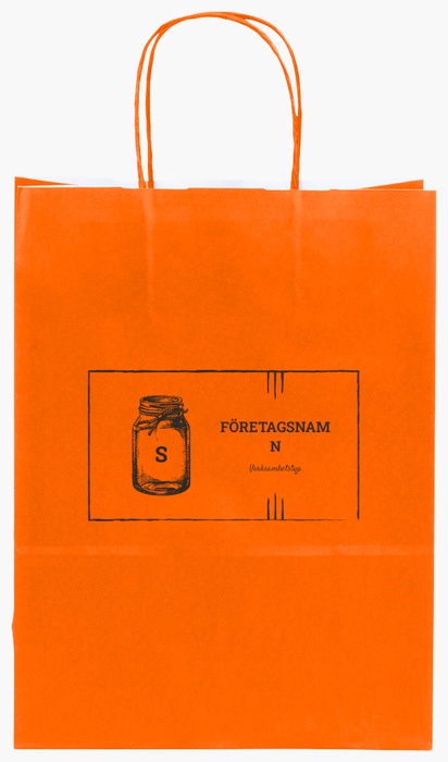 Förhandsgranskning av design för Designgalleri: Gårdsförsäljning Enfärgade papperspåsar, S (22 x 10 x 29 cm)