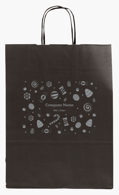 Design Preview for Design Gallery: Sweet Shops Single-Colour Paper Bags, M (26 x 11 x 34.5 cm)