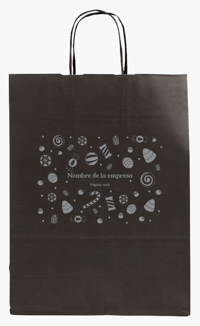Vista previa del diseño de Galería de diseños de bolsas de papel de color liso para divertido e ingenioso, M (26 x 11 x 34.5 cm)